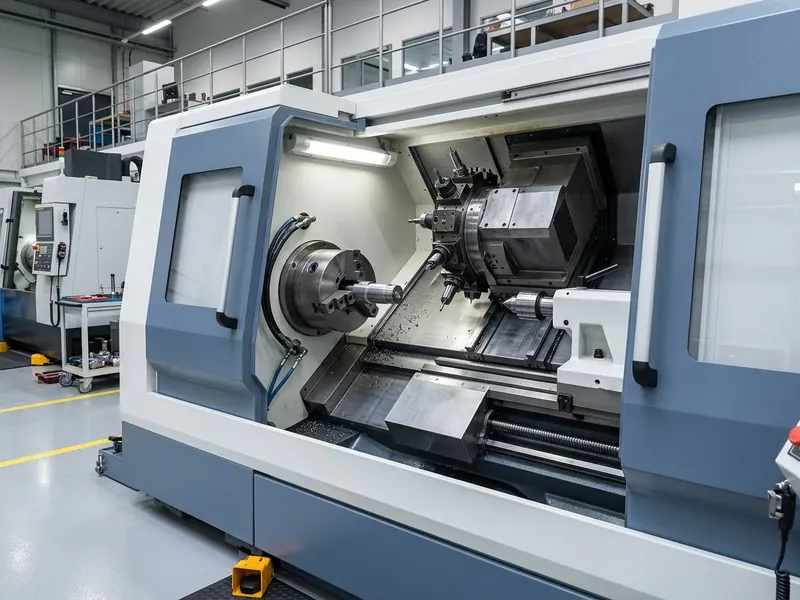 WMT TCK52 45-degree slant bed CNC turning center with hydraulic chuck and tailstock